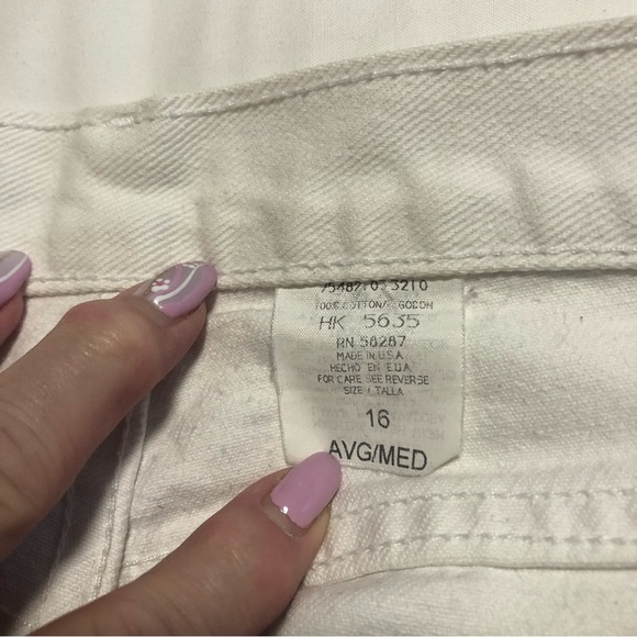 🌟Host Pick🌟Faded Glory Size 16 White Denim 100% Cotton Jeans - Picture 13 of 13